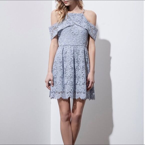 JOA Fit and Flare Lavender Lace Dress M - Picture 1 of 9